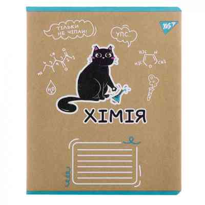 Зошит Yes предметний ХІМІЯ Black cat 48 аркушів, клітинка (767468) Вінниця