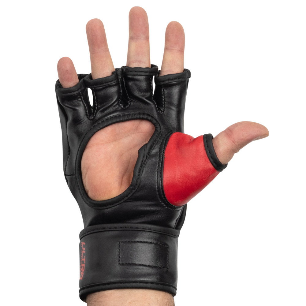 Рукавички для ММА змішаних єдиноборств рукопашного бою чорні PowerPlay 3093 Hybrid розмір M Київ - фото 3