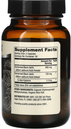 Чорний часник ферментований Dr. Mercola Black Garlic 60 капс Київ