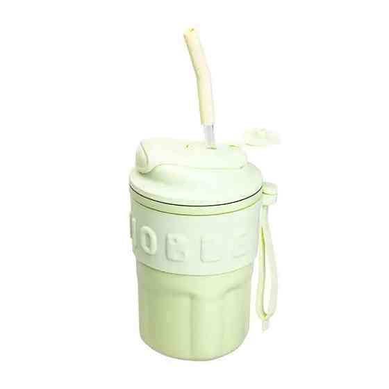 Термокружка Chiobbe с трубочкой, 450 мл, зеленая Киев