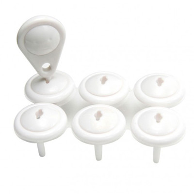 Заглушка для розетки Baby Team 6 шт + 1 ключ (7600) Винница - изображение 1