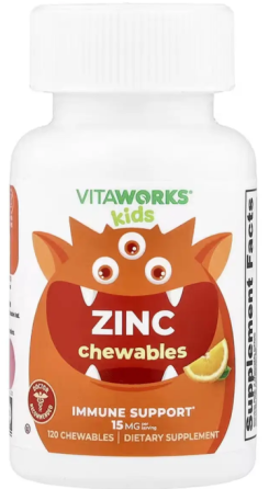 Цинк для детей Lifeable VitaWorks Kids Zinc 120 жев таб апельсин Киев