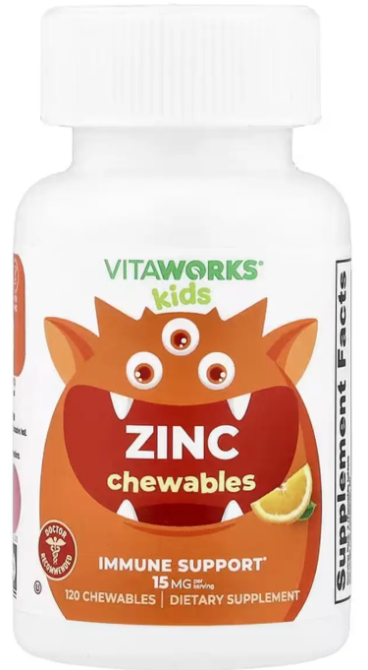 Цинк для детей Lifeable VitaWorks Kids Zinc 120 жев таб апельсин Киев - изображение 1