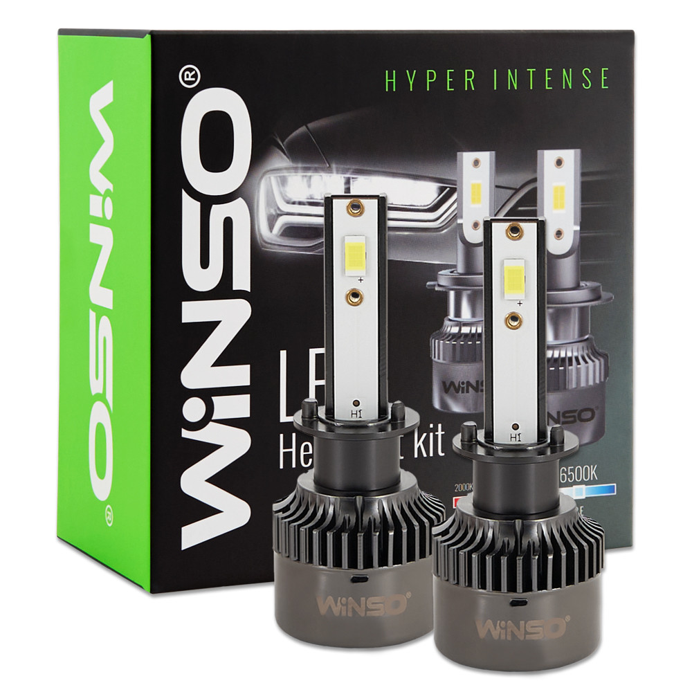 Автолампа Winso LED H1 12/24V 50Вт 5000Лм 6500K CSP3570 2шт Львов - изображение 1