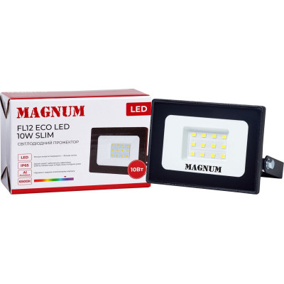Прожектор MAGNUM FL12 ECO LED 10Вт slim 6500К IP65 (90018080) Винница - изображение 4
