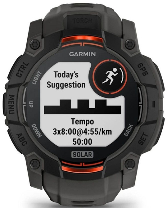 Смарт -Часы Garmin Instinct 3 50mm Solar Black with Charcoal Band. Київ - фото 3