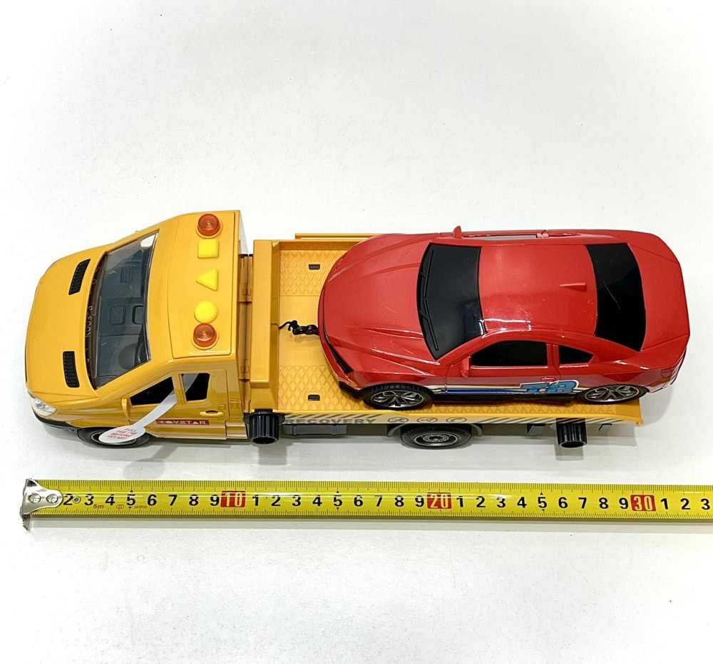 Спецтехніка Евакуатор інерція звуки підсвічування гумові шини рухомі елементи Жовтий (666-66 P) Чернигов - изображение 8