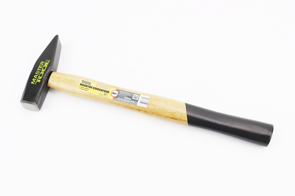 Молоток 300 г, ручка з дерева 02-0203 Київ - фото 1