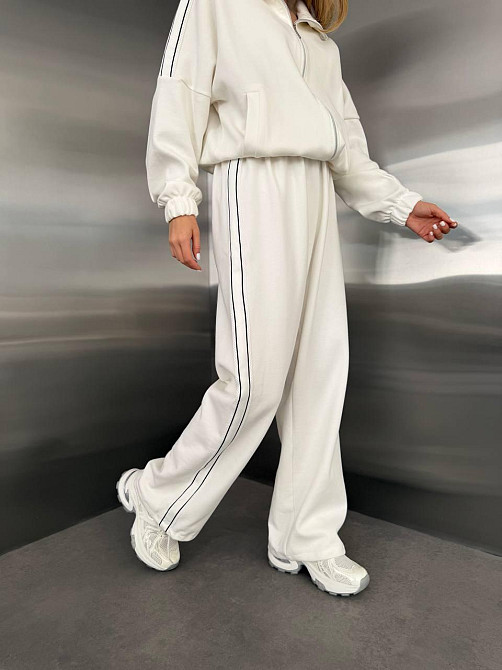 Жіночий стильний повсякденний костюм із тканини Lacoste Double Face Одеса - фото 1