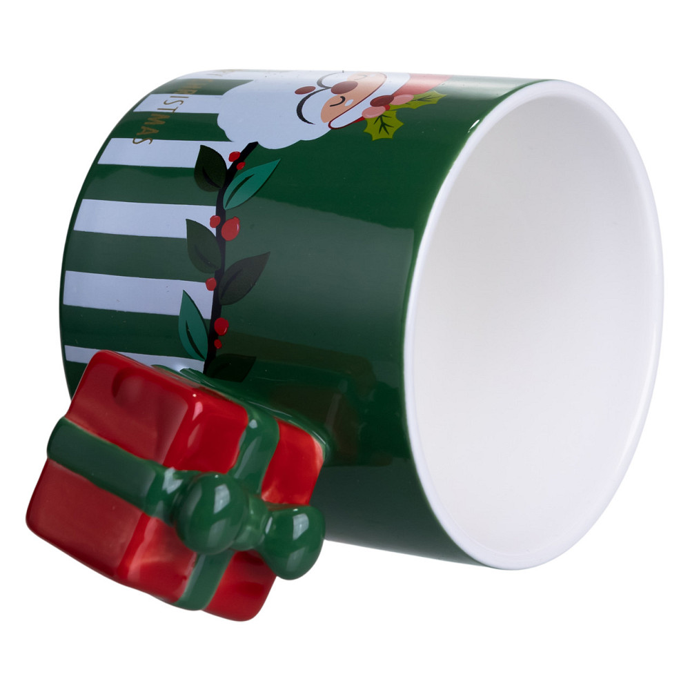 Yiwu Чашка порцелянова новорічна Merry Christmas 400 (мл) Зелена Yiwu FM-CS-49GR Коломыя - изображение 4