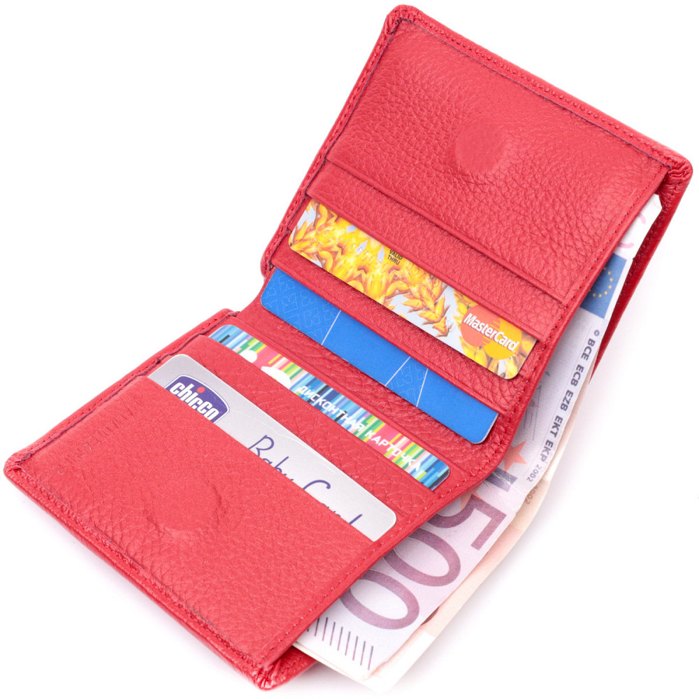 Яркий женский кошелек из натуральной кожи Красный (ST Leather) Киев - изображение 9