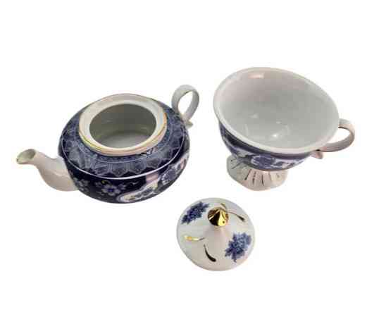 Чайник с чашкой фарфоровый Павлины Киев