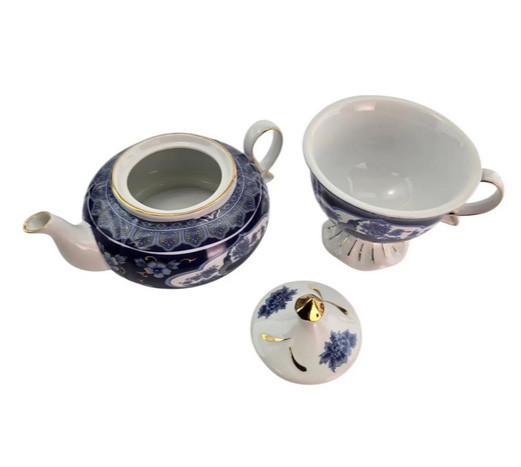 Чайник с чашкой фарфоровый Павлины Киев - изображение 3