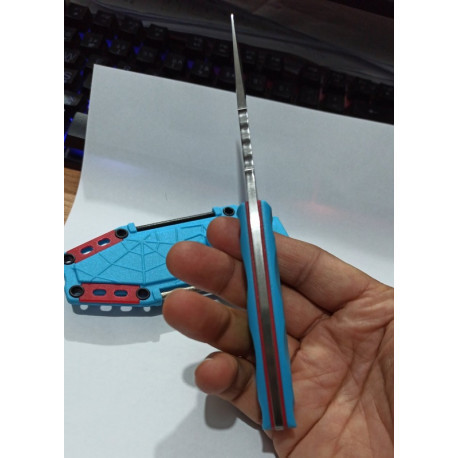 Туристичний ніж для походів із піхвами та компасом колір Синій Одеса - фото 4