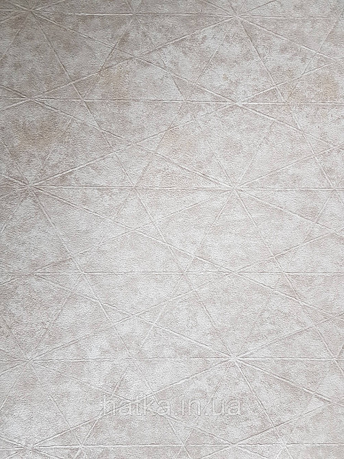 Шпалери вінілові на флізелін Rasch Composition 0,53х10 геометрія смуги фігури під штукатурку бежеві Київ - фото 3
