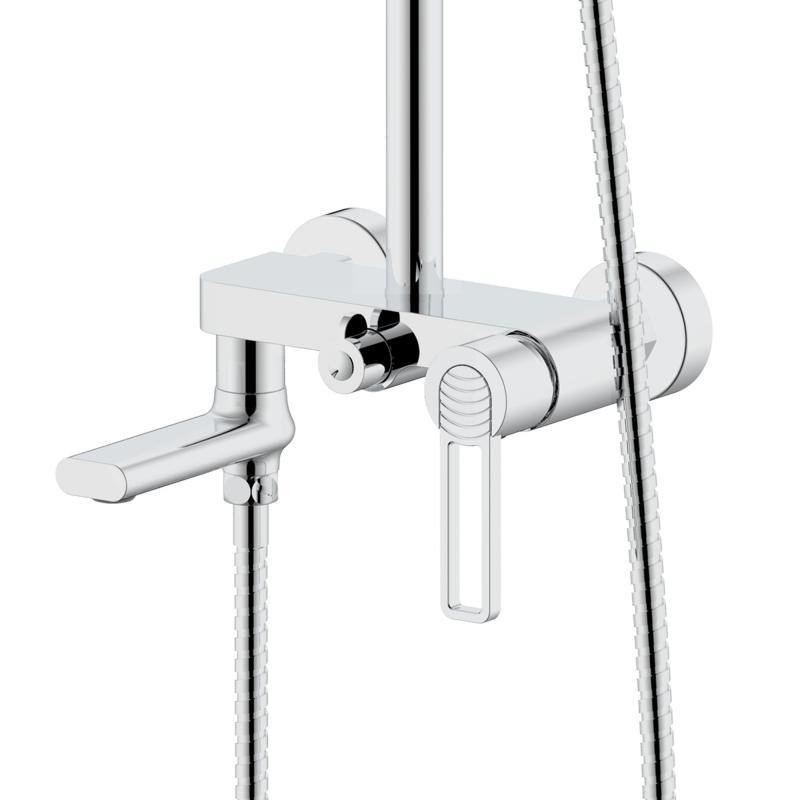 Душевая система с изливом Qtap Taurus на три потребителя QTTAU111CRM45665 Chrome Киев - изображение 3