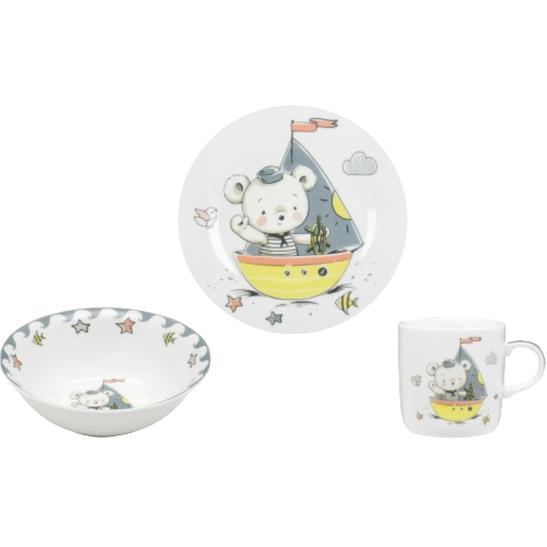 Набір дитячого посуду Little Sailor 3 пр.:(тарілка/миска/чашка) C805 LIMITED EDITION Житомир