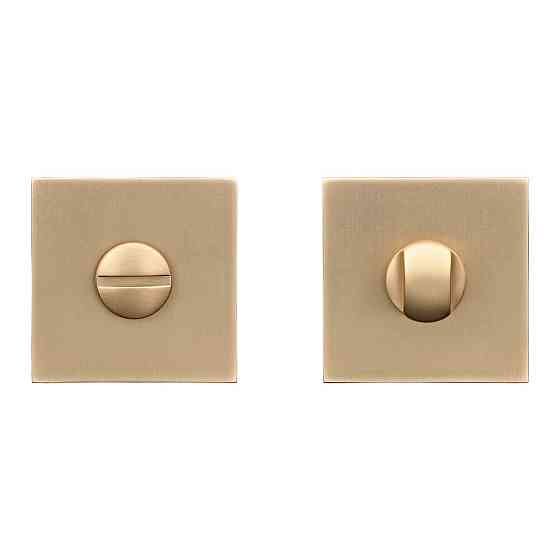 Сантехнічний фіксатор Gavrohe Z25-WC GoldSB (накладка на двері санвузла з поворотником)  сатинове золото Київ