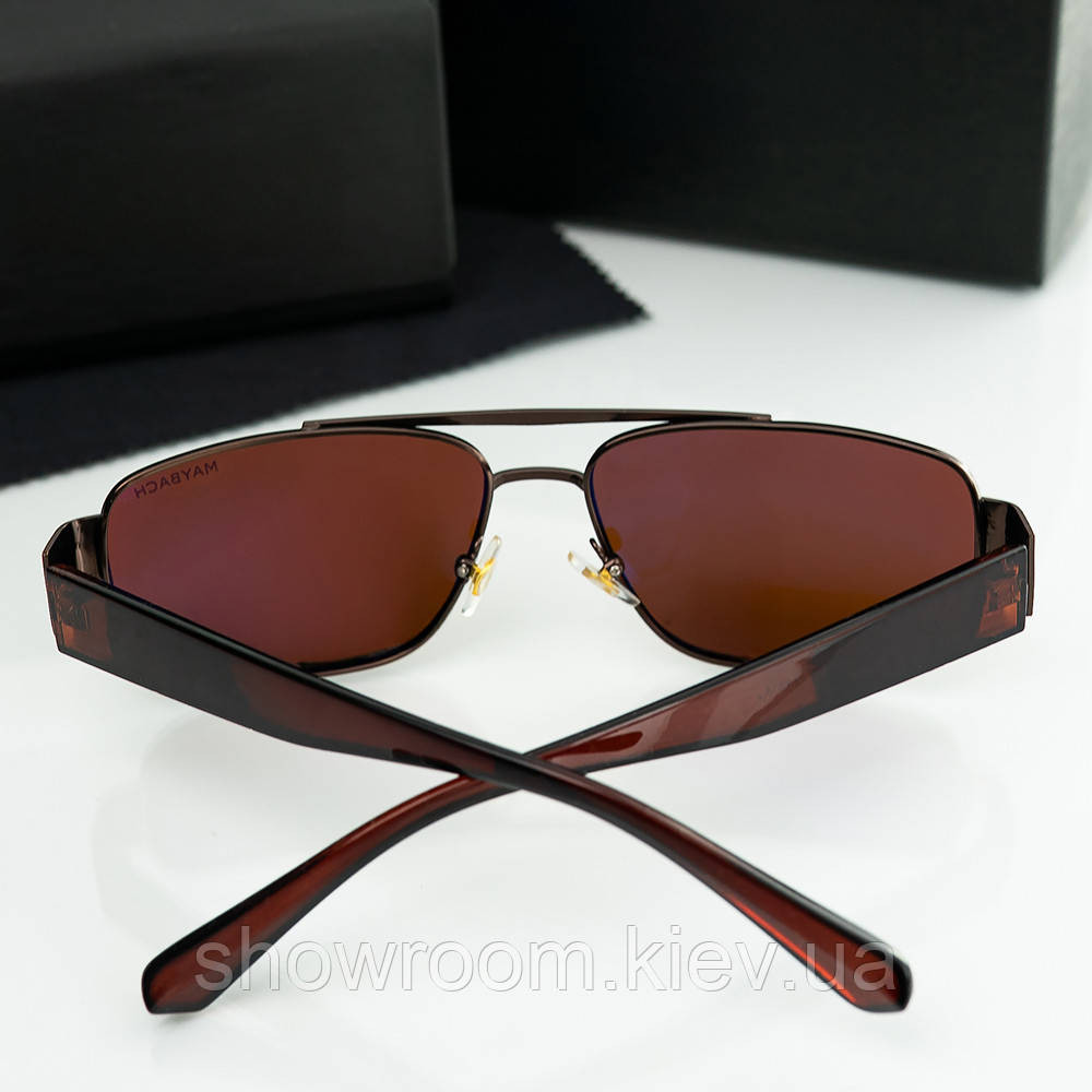 Коричневі чоловічі окуляри з поляризацією (0391) Київ - фото 2