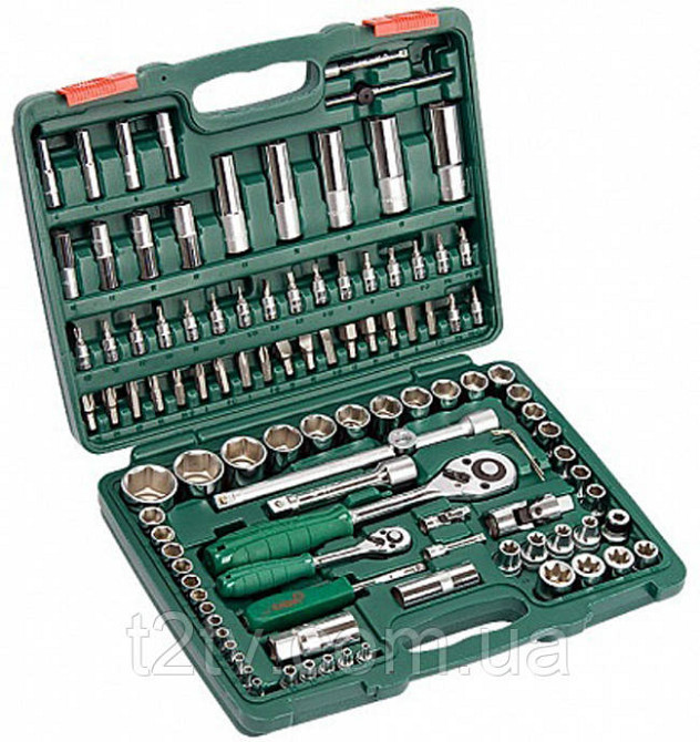 Набор инструмента 108 предм. 1/4"DR4-14мм и 1/2"DR10-32 мм, HANS (TK-108) Винница - изображение 1