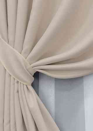 Комплект готових штор VR-Textil Блекаут двосторонній Eclipsе № 1794ш Кремовий 120х270 см 2 шт (39-0098) Київ