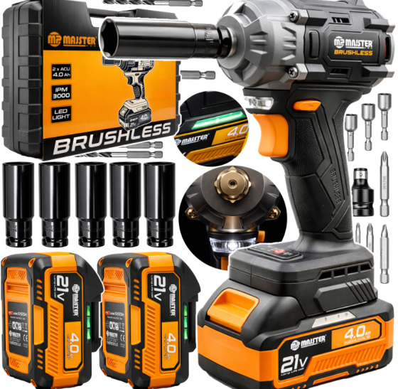 Гайковерт аккумуляторный ударный 500Нм Majster Pro (Польша) Киев