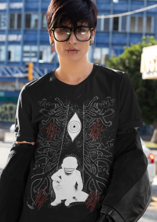 Футболка для хлопчика з аніме принтом Добраніч, Пунпун оверсайз (зріст від 165 до 180) Чорний AnimeJ0675m Дніпро