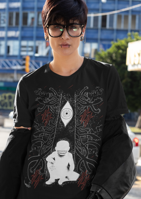 Футболка для мальчика аниме Спокойной ночи, Пунпун оверсайз (рост от 165 до 180 ) Черний AnimeJ0675m Днепр - изображение 2