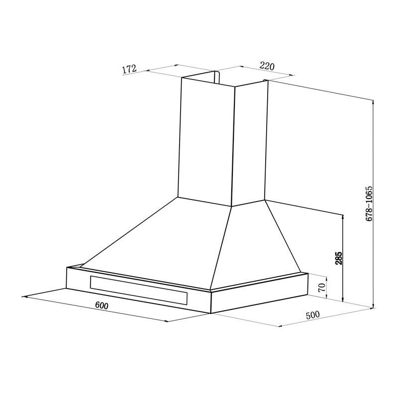 Вытяжка Zelda Рециркуляционный комплект 60 см Фильтр с активированным углем 620 м³/ч (Германия, читать Ровно - изображение 7