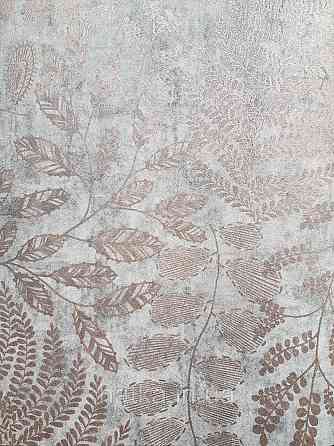 Шпалери вінілові на флізеліні AS creation The Bos 0.53х10 листя гілки бронзові на сірому Київ
