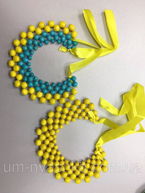 Намисто дерев'яне жовте кольє Кривий Ріг - фото 4