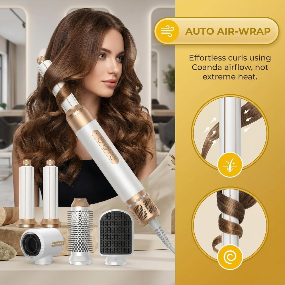 Стайлер для волосся Nora Styler Multi-Styler Pro 7-в-1, 1400 Вт, іонізація, сушка, завивка, випрямлення Київ - фото 4