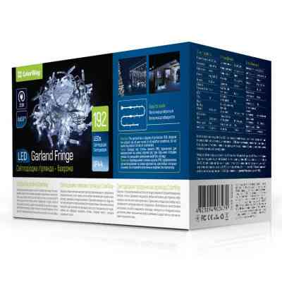 Гірлянда ColorWay Бахрома 6мx0.6м 192Led IP44 холодний колір (CW-GOF-192L66VCW) Вінниця