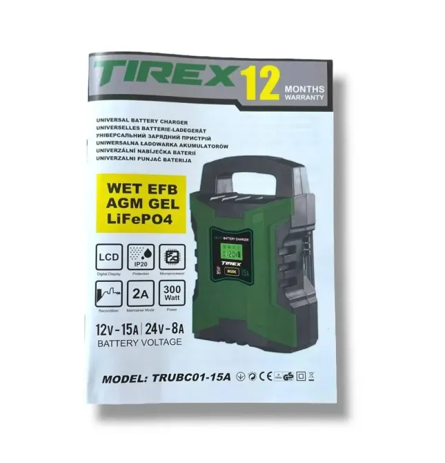 Інверторне авто зарядне TIREX старт і заряд акумулятора 12В для будь‑якого авто доступне рішення для авто Львів - фото 6