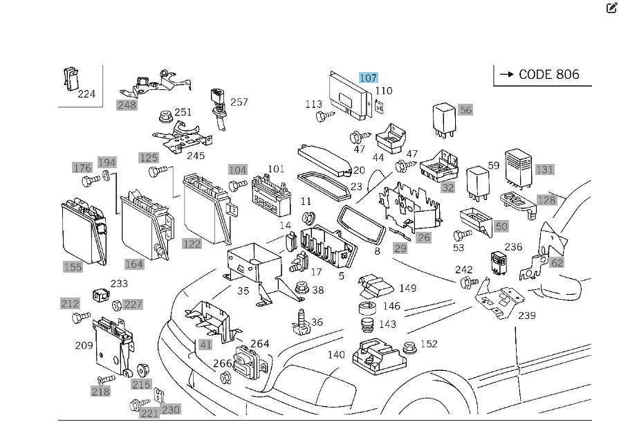 Mercedes-Benz  A0155457632 Блок керування ETS C-class W202 E-class W210 Одеса - фото 2