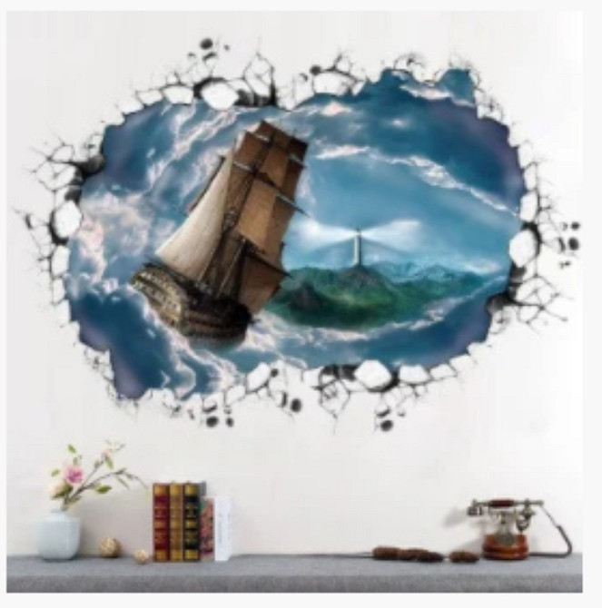 Наклейка интерьерная 3 D Корабль Киев - изображение 2