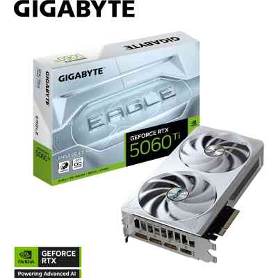 Видеокарта GIGABYTE GeForce RTX5060Ti 16Gb EAGLE OC ICE (GV-N506TEAGLEOC ICE-16GD) Винница