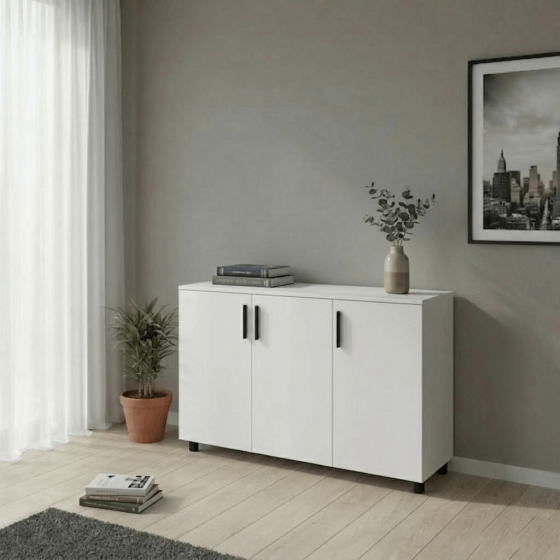 Комод Doros Торн Білий 3 ДСП 135х51.6х80 (DRS-012098) Дніпро