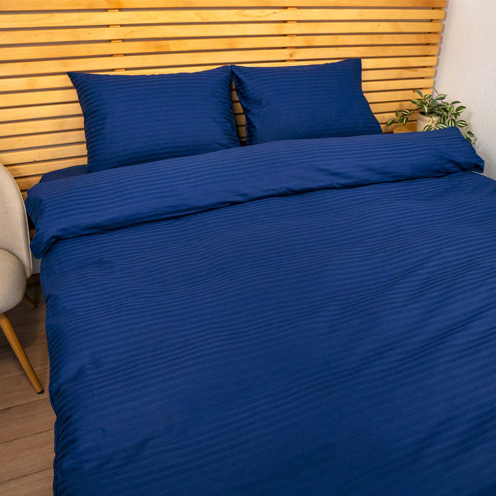 Наволочка страйп сатин на подушку 40х60 см 125 г/м2 YouStar 1 шт. (Синій) Суми - фото 3