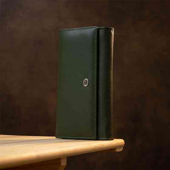 Оригінальний жіночий гаманець Зелений (ST Leather) Київ