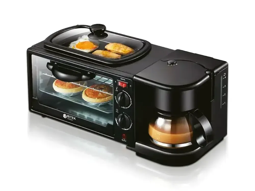 Піч електрична для сніданку 3 в 1 3600Вт BITEK BT-5308B піч, пательня, кавоварка Одеса - фото 2