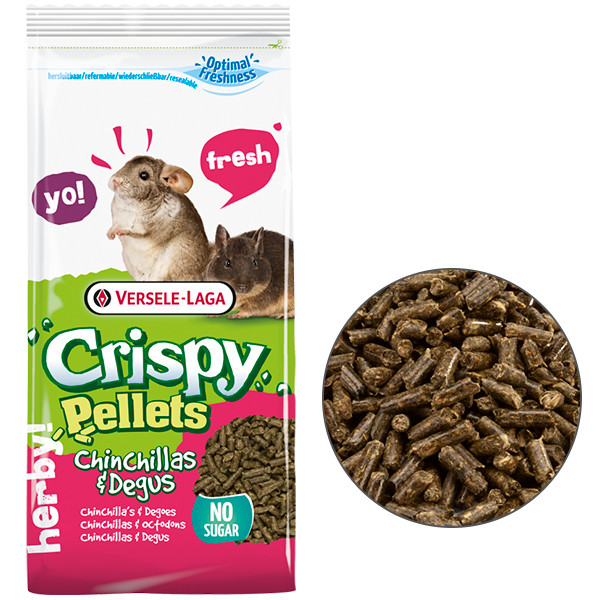 Versele-Laga Crispy Pellets Chinchillas & Degus КРИСПИ ШИНШИЛЛА ДЕГУ беззерновой корм для шиншилл и дегу Киев - изображение 1