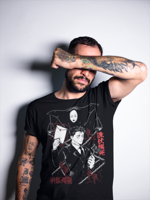 Футболка з аніме принтом Магічна битва оверсайз (S/M/L) Чорний AnimeJ0189 Дніпро - фото 2