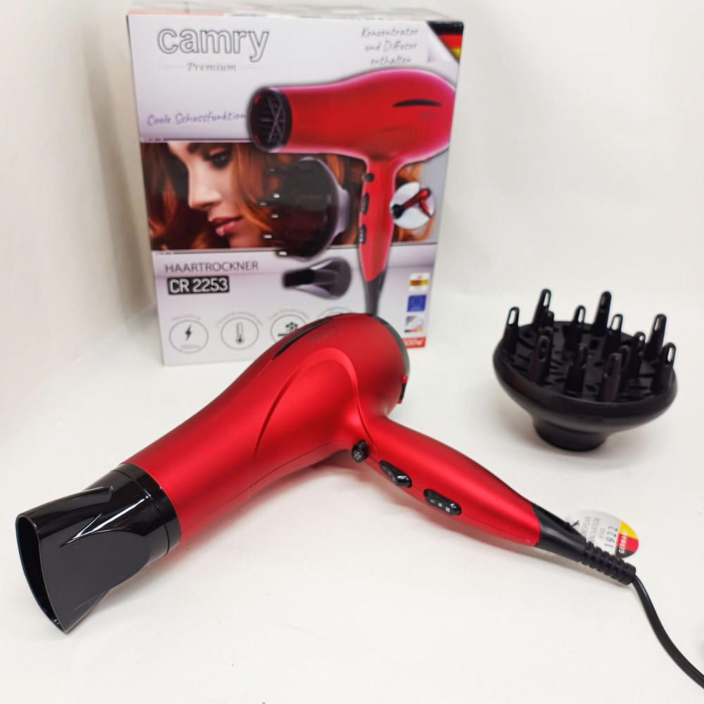 Фен с режимом регулировки температуры Camry, Фен без вреда для волос для разных типов волос MH-36 Львов - изображение 8