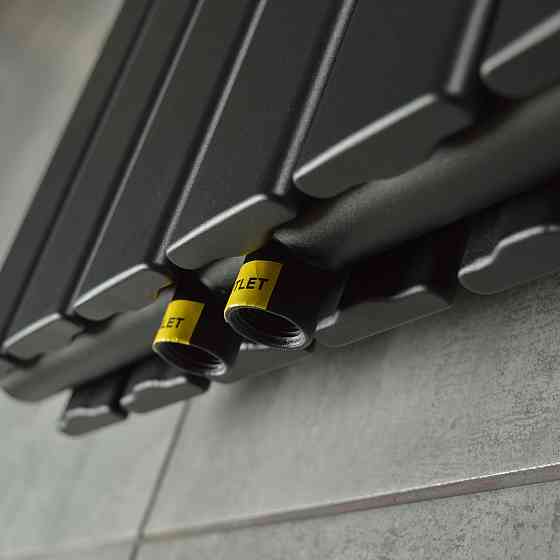 Вертикальный радиатор NAVIN Largo double 456*1800-6 (50мм), anticor, черный муар Киев