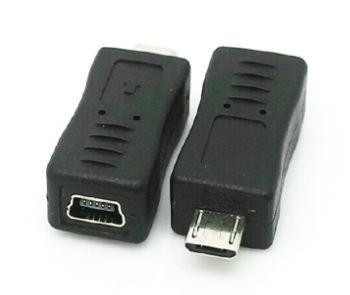 Переходник штекер mini USB - гнездо micro USB, пластик Полтава - изображение 1