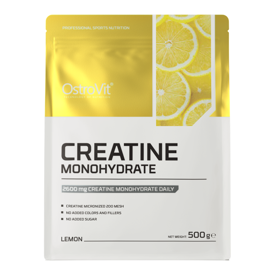 Креатин моногидрат, Creatine Monohydrate, OstroVit, 2600 мг, 500 г лимон Киев