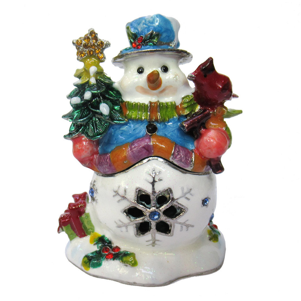 Шкатулка новогодняя металл Снеговик Киев - изображение 1