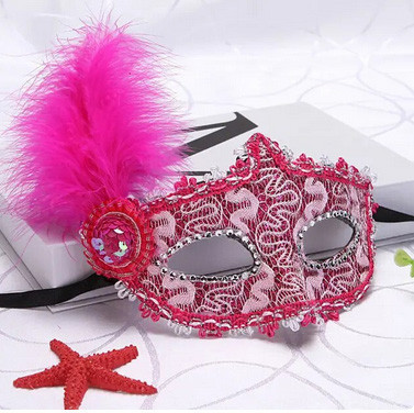 Маска маскарадна жіноча з пером Київ - фото 1