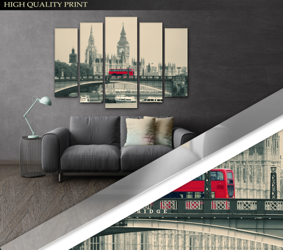 Модульна картина Лондон Art-322_5 ( 80х118см ) Київ